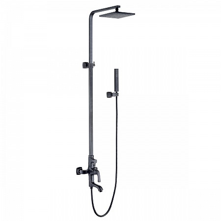 Смеситель Lemark Nubira LM6262ORB для ванны и душа с верх. душем "Тропический дождь", черная бронза. Фото 1