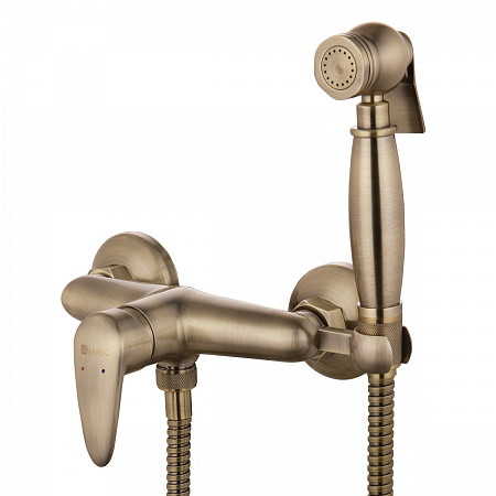 Смеситель Lemark Pramen LM3318B настенный с гигиеническим душем, бронза. Фото 1