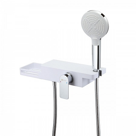 Смеситель Lemark Unibox LM6903CW для душа, хром-белый. Фото 1