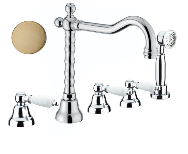 Смеситель на борт ванны Fiore COLONIALE 02ZZ0607, бронза. Фото 1