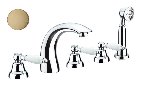 Смеситель на борт ванны Fiore COLONIALE 02ZZ0608, бронза. Фото 1