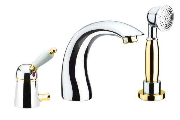 Смеситель на борт ванны Fiore IMPERIAL 83CO5105, хром/золото. Фото 1