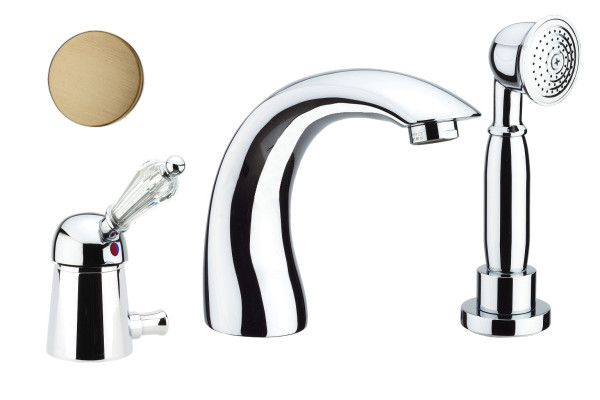 Смеситель на борт ванны Fiore IMPERIAL-SKY  (SWAROVSKI®) 82ZZ5105, бронза. Фото 1