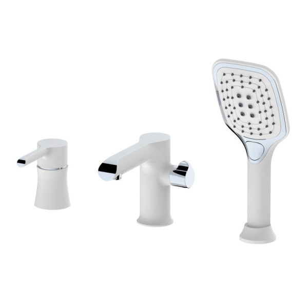 Смеситель на борт ванны Haiba HB80805-8, белый. Фото 1