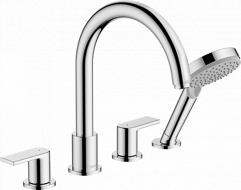 Смеситель на борт ванны Hansgrohe Vernis Shape, хром (71459000). Фото 1