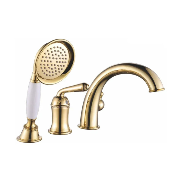 Смеситель на борт ванны Rose R0212E, золото. Фото 1