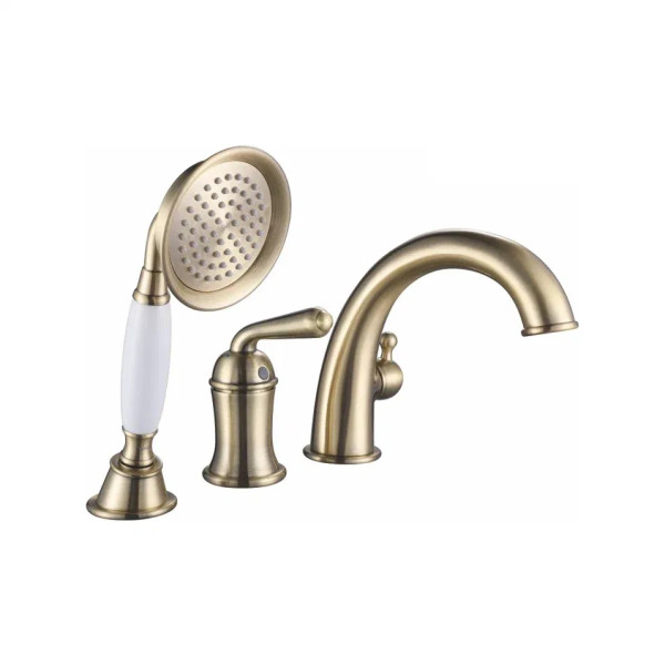 Смеситель на борт ванны Rose R0212Q, бронза. Фото 1