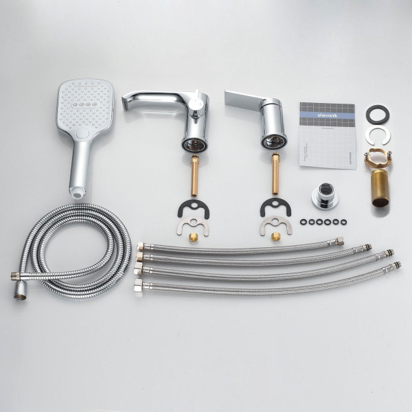 Смеситель на борт ванны Shevanik S4112, хром. Фото 3