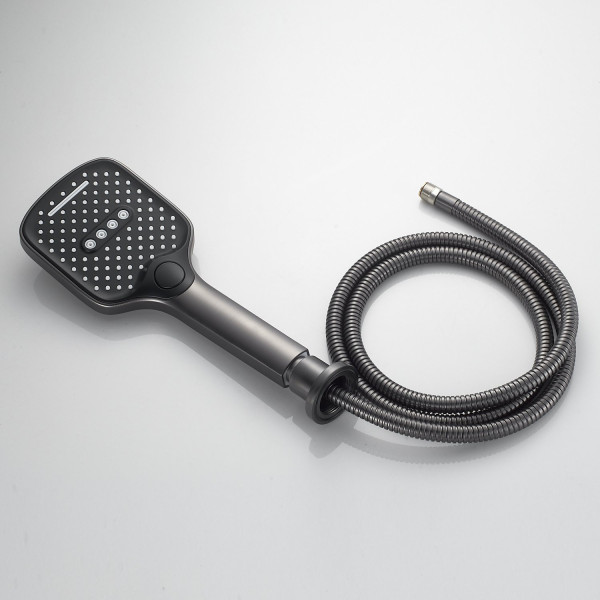 Смеситель на борт ванны Shevanik S4112T, оружейная сталь. Фото 5