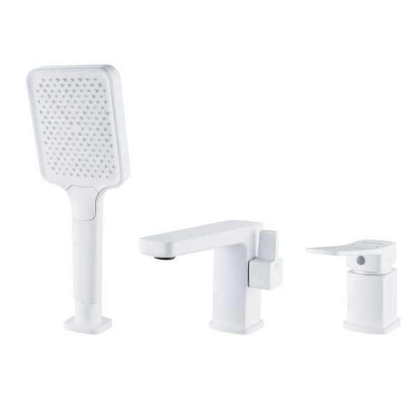 Смеситель на борт ванны Shevanik S9912C, белый. Фото 1