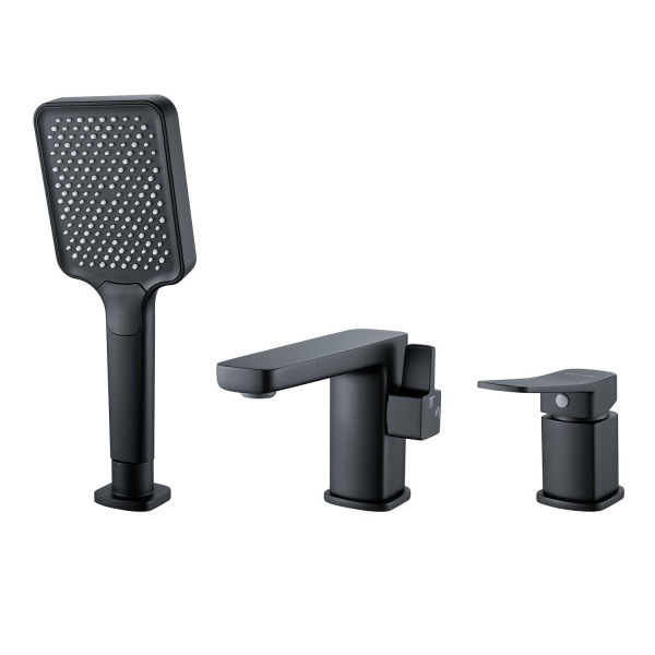 Смеситель на борт ванны Shevanik S9912H, черный. Фото 1