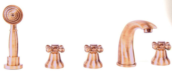 Смеситель на борт ванны Webert Armony AM730401060, медь. Фото 1