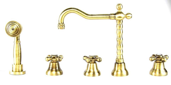 Смеситель на борт ванны Webert Armony AM730402065, бронза. Фото 1