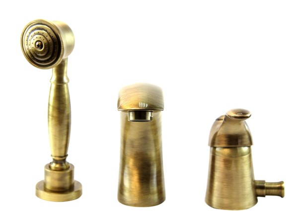 Смеситель на борт ванны Webert Aurora AU850701065, бронза. Фото 1