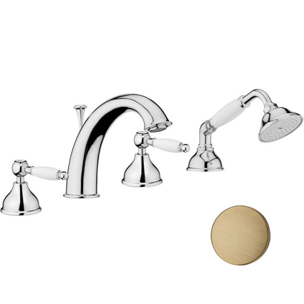 Смеситель на борт ванны Webert Dorian DO730101065, бронза. Фото 1