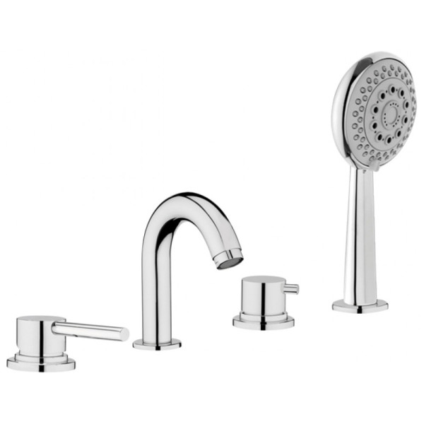 Смеситель на борт ванны Webert Elio EL850701015, хром. Фото 1