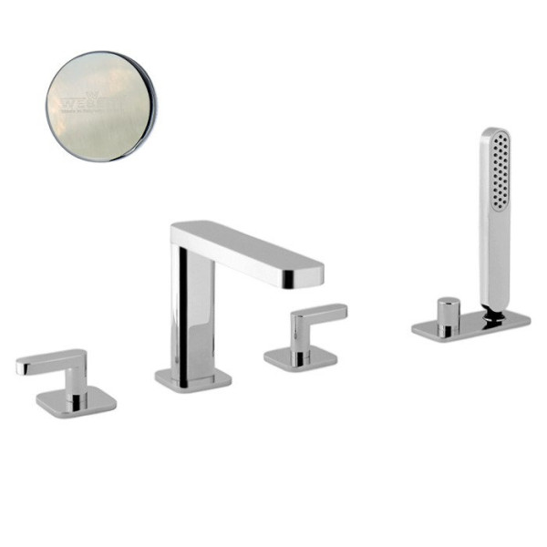 Смеситель на борт ванны Webert Living LV730401345, никель. Фото 1