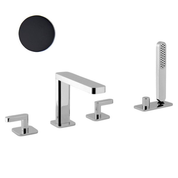 Смеситель на борт ванны Webert Living LV730401560, черный. Фото 1