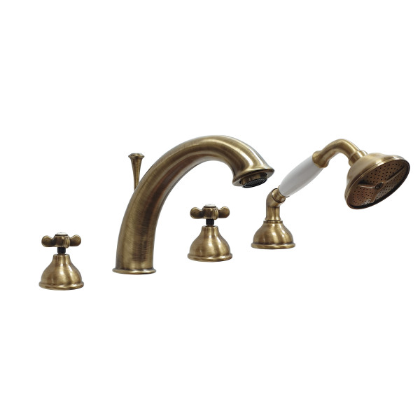 Смеситель на борт ванны Webert Ottocento OT730101065, бронза. Фото 1