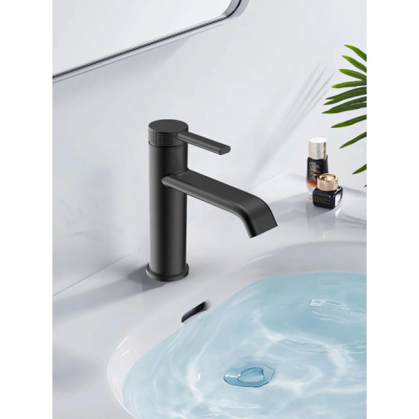 Смеситель на раковину SMARTFLOW SMF0102-A01BK, черный. Фото 3