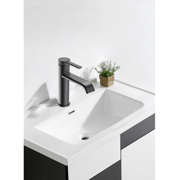 Смеситель на раковину SMARTFLOW SMF0102-A01GD, темный графит. Фото 3