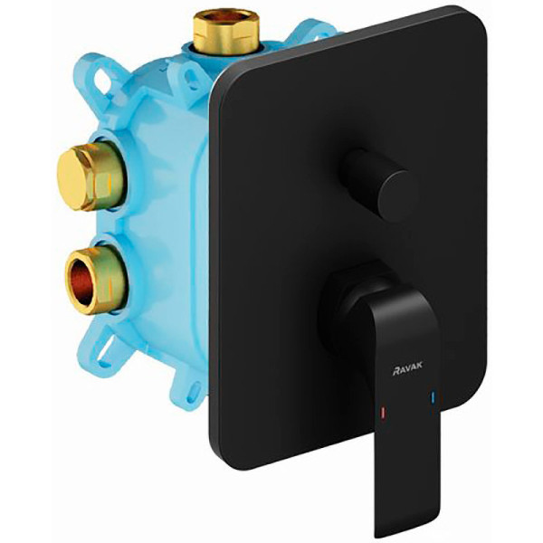 Смеситель настенный с переключателем FL 065.20 для R-box черный. Фото 3