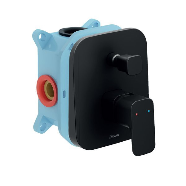 Смеситель настенный с переключателем TD F 065.20 для R-box черный. Фото 1