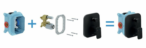 Смеситель настенный с переключателем TD F 065.20 для R-box черный. Фото 5