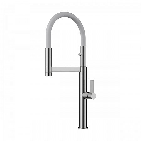 Смеситель OMOIKIRI Osaka-BN-WH латунь/нержавеющая сталь/белый. Фото 1