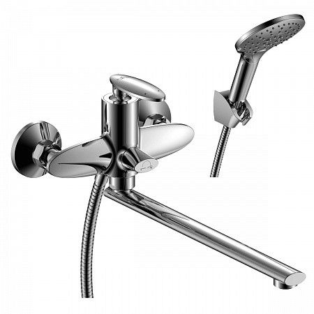 Смеситель Rossinka RS30-32 универсальный одноручный (35 мм) с поворотным изливом 320 мм, хром. Фото 1