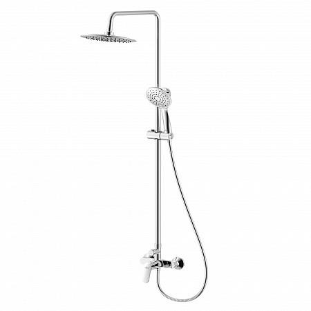 Смеситель Rossinka RS45-45 одноручный (35мм) для душа с верх. душевой лейкой "Тропический дождь", хр. Фото 1