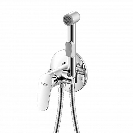 Смеситель Rossinka RS45-51 одноручный (35мм) с гигиеническим душем, встраиваемый, хром. Фото 1