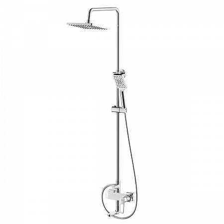 Смеситель Rossinka RS46-46 одноручный (35мм) для ванны с верх. душевой лейкой "Тропический дождь", с. Фото 1