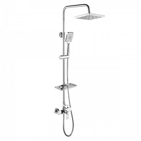 Смеситель Rossinka RS50-45 термост. для душа с верх. лейкой "Тропический дождь" и 3-ф. лейкой, хром. Фото 1