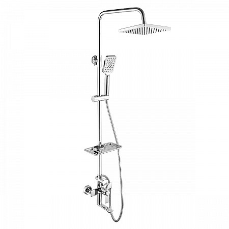 Смеситель Rossinka RS50-46 терм. для ванны с верх. л. "Тр. дождь", с пов. изл. 107 мм и 3-ф л., хром. Фото 1