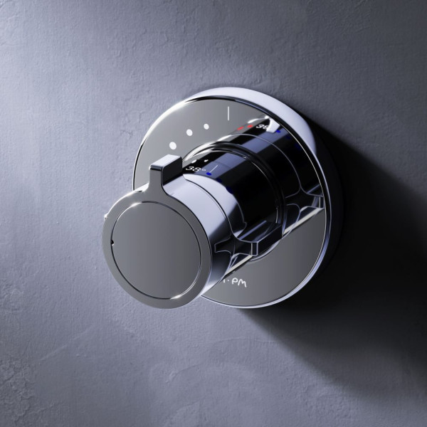 Смеситель с термостатом монтируемый в стену на 1 потребителя. Фото 1