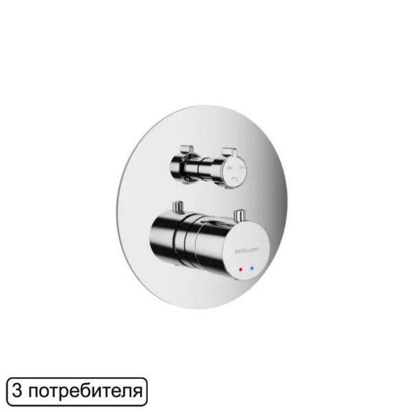 Смеситель термостатический для душа скрытого монтажа EXCELLENT Pi AREX.1248CR (хром). Фото 1