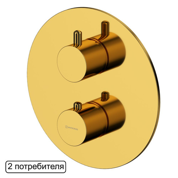 Смеситель термостатический для душа скрытого монтажа WHITECROSS Y Y1236GL (золото). Фото 1