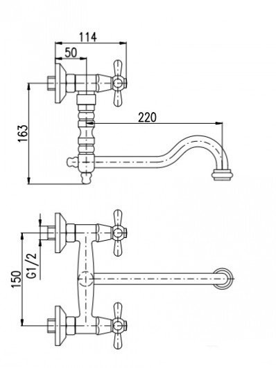 Смеситель универсальный Rav Slezak Morava MK301.5/29. Фото 2
