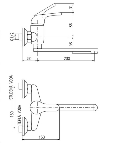 Смеситель универсальный Rav Slezak Sazava SA001.5/23. Фото 2