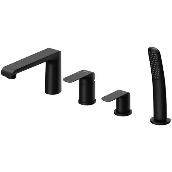 Смеситель врезной каскадный для ванн FL 026.20 черный. Фото 1