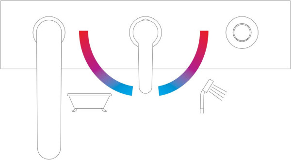 Смеситель врезной каскадный для ванн PU 026.00. Фото 3