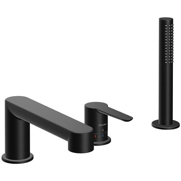 Смеситель врезной каскадный для ванн PU 026.20 черный. Фото 1