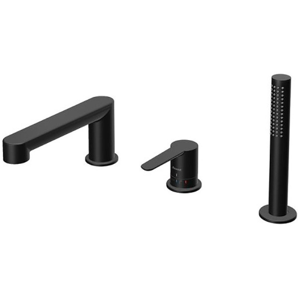 Смеситель врезной каскадный для ванн PU 026.20 черный. Фото 3