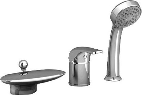 Смеситель врезной каскадный для ванны RS 025.00 Rosa. Фото 1