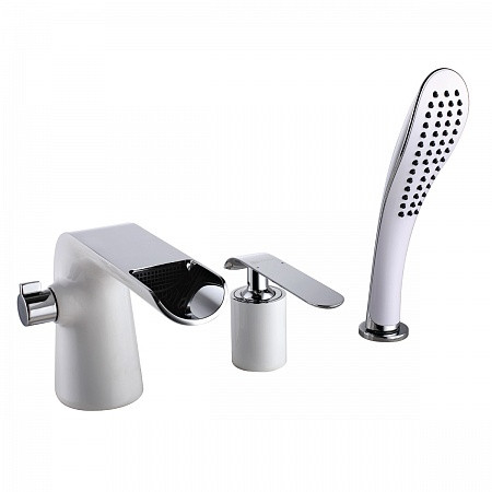 Смеситель встраиваемый Lemark Melange LM4945CW на борт ванны. Фото 1