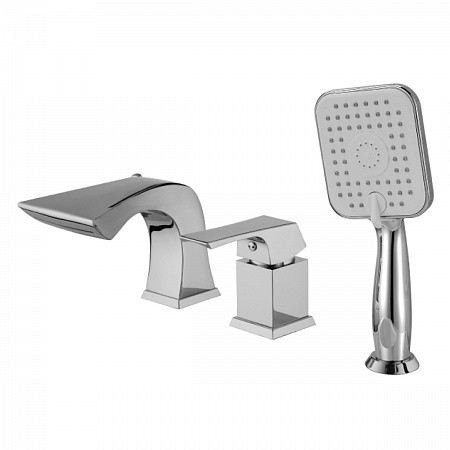Смеситель встраиваемый Lemark Unit LM4545C для ванны на 3 отверстия, с аксессуарами, хром. Фото 1