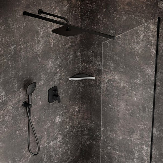 Смеситель встроенный с переключателем TD F 061.20 черный. Фото 4