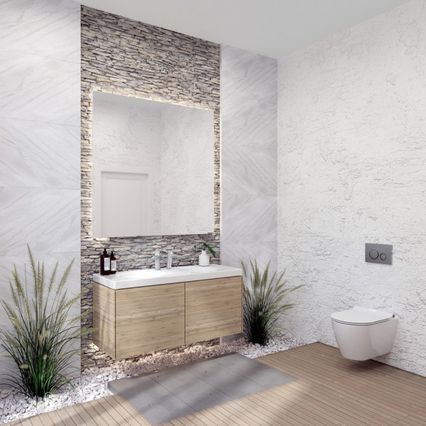 SP26SL Sapphire унитаз подвесной, безободковый, с тонким сиденьем с микролифтом, Serel. Фото 5