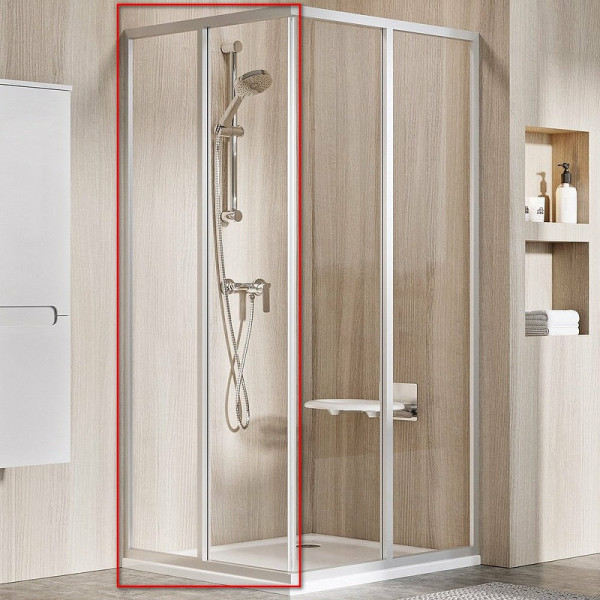 SRV2-75 195 S сатин+Transparent, Supernova дверь для комбинации со второй дверью. Фото 1